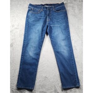 Lucky Brand 410 Athletic Slim Jeans Mens 34x30 Blue Tapered Medium Wash Denim
